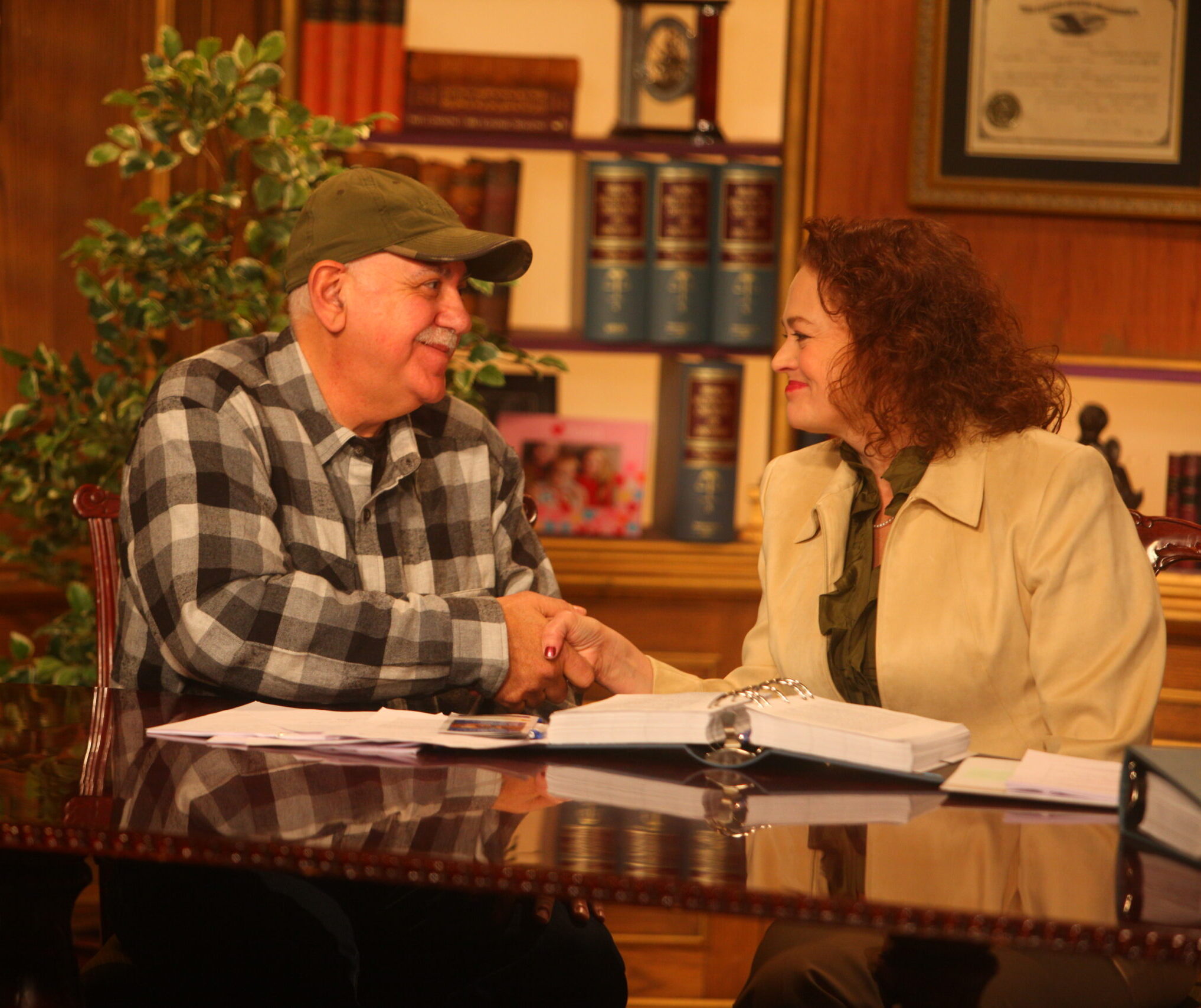 flora with older male client