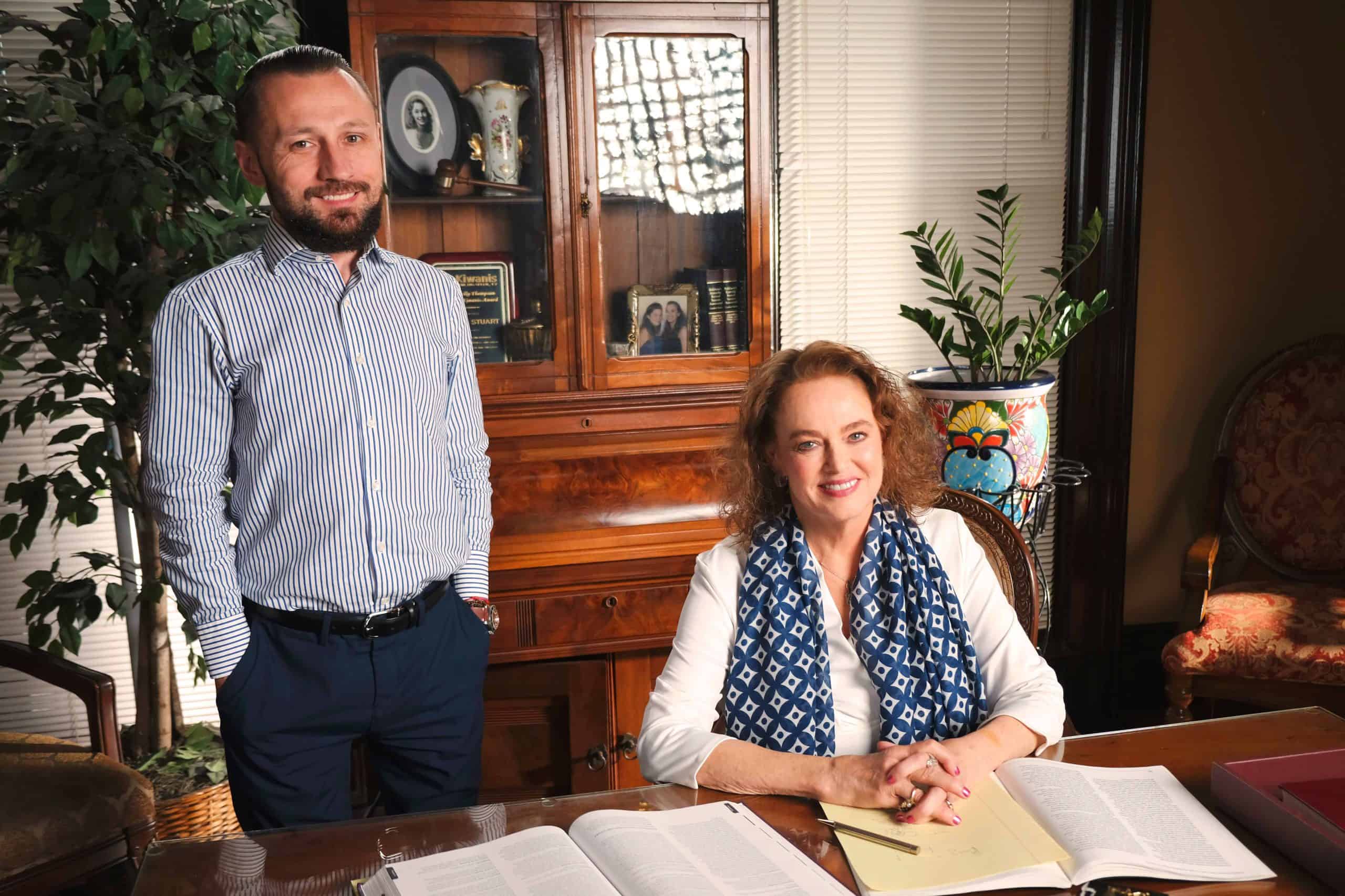 flora kent desk working