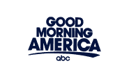 The Good Morning America logo with bold navy text above a curved line and the ABC logo underneath on a light background.