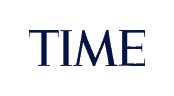 The TIME magazine logo in dark blue capital letters on a light background.